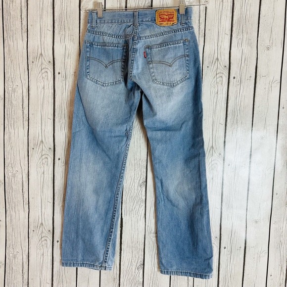 Womens Levis 505 Denim Light Wash Blue Jeans Red Tab Regular Fit Size 16 Slim - Picture 3 of 8